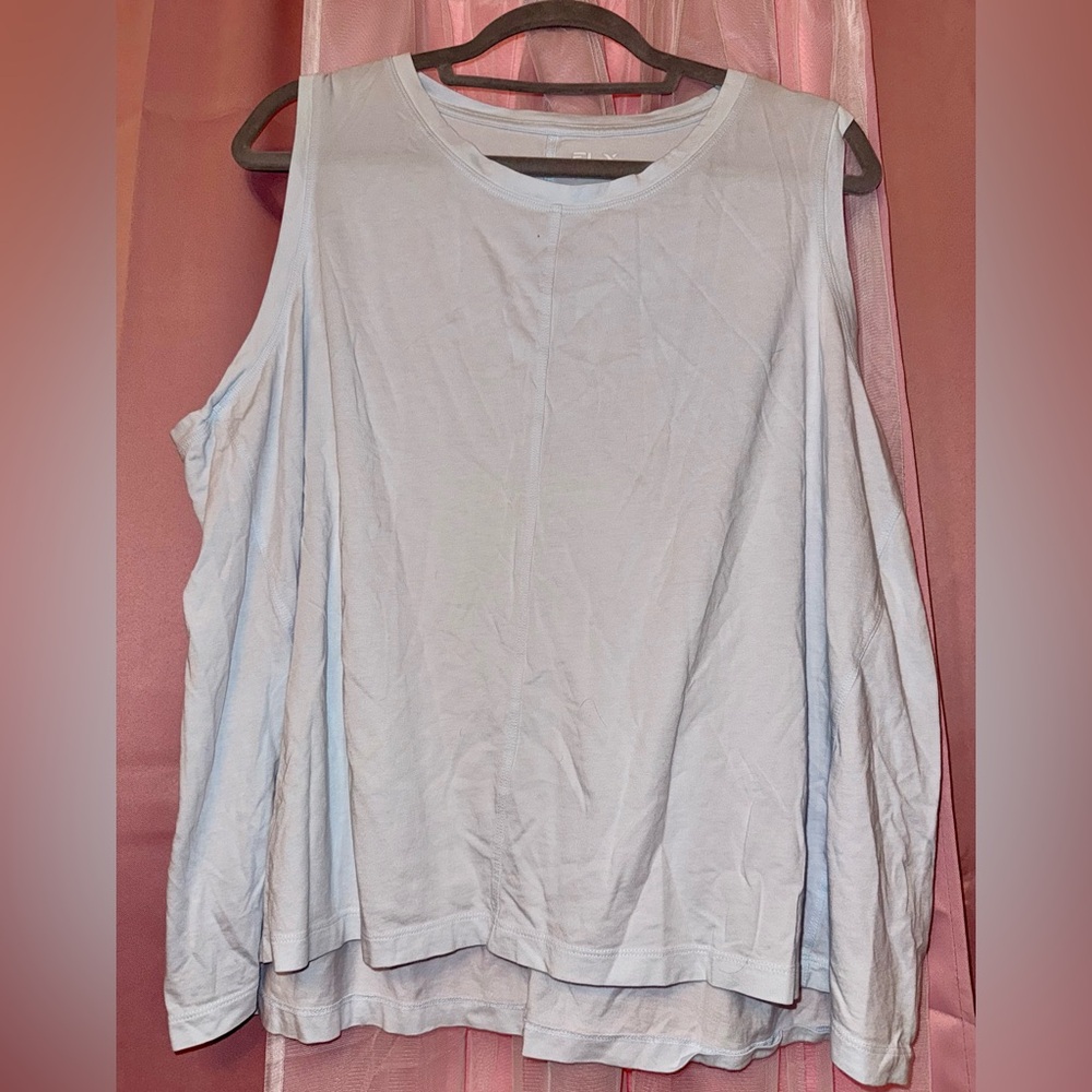 Women’s Light Blue Sleeveless Athletic Shirt